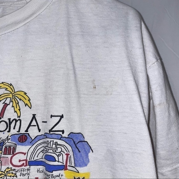Big Bear Los Angeles Hollywood A-Z Single Stitch Short Sleeve Top Vintage Touris - Picture 3 of 9
